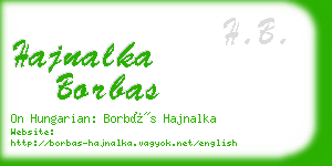 hajnalka borbas business card